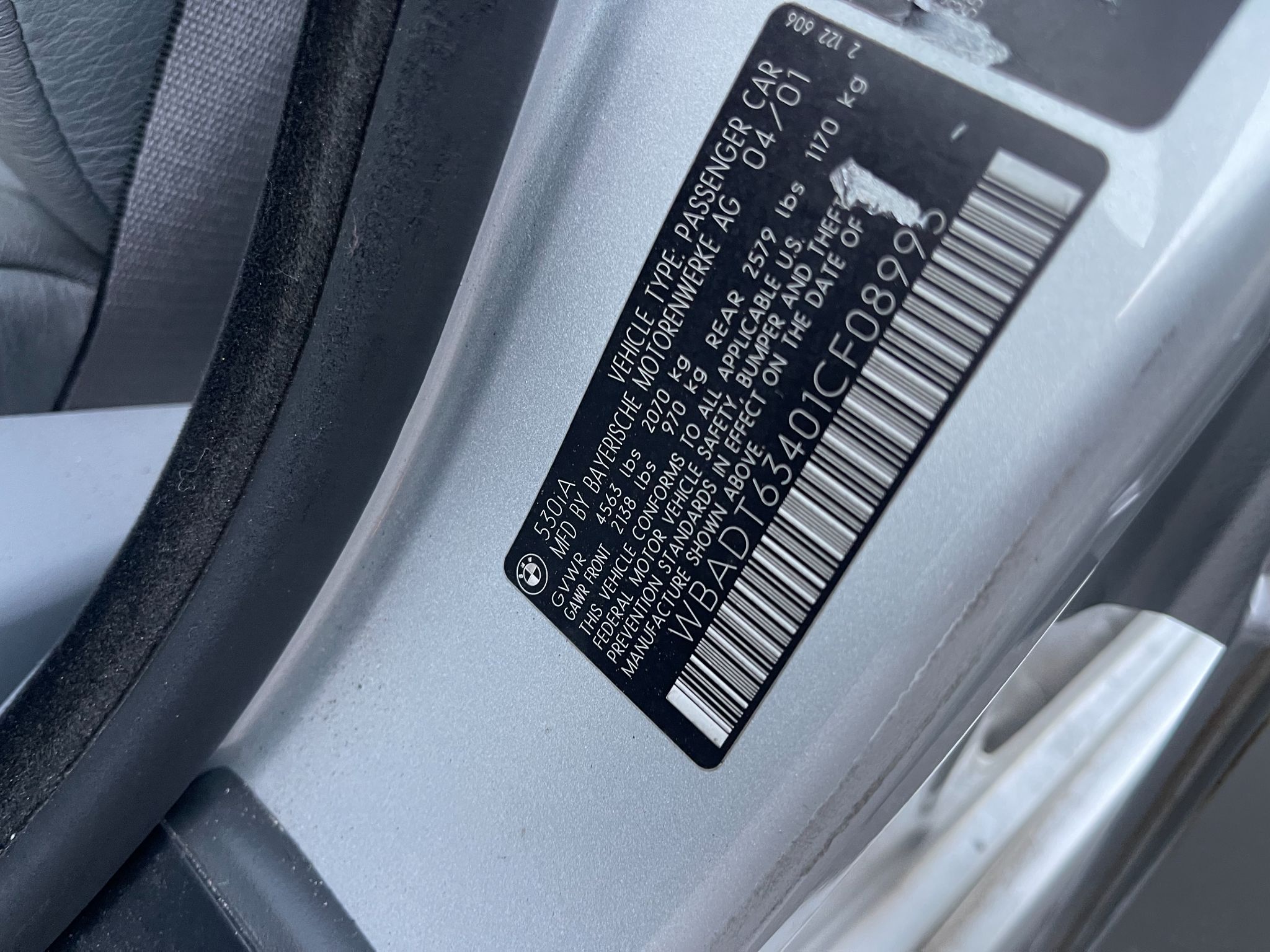 2001 BMW 5-SERIES 530i