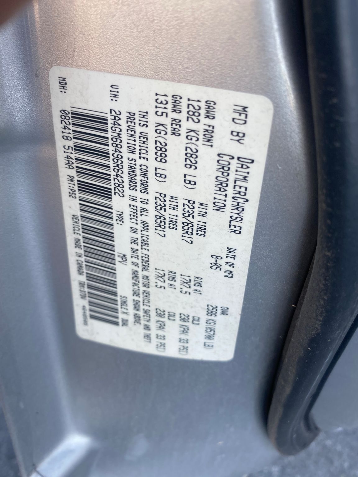 2004 Chrysler Pacifica 4dr Wagon