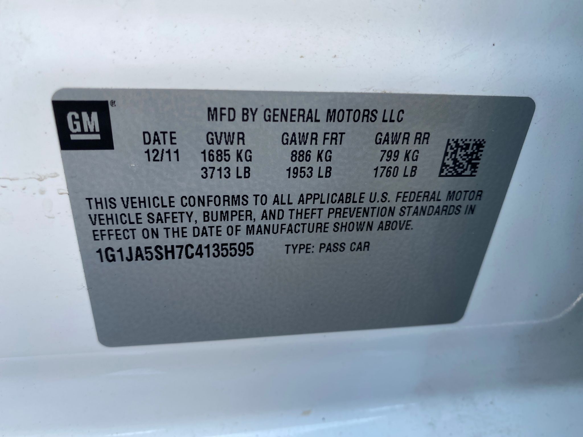 2012 Chevrolet Sonic LS