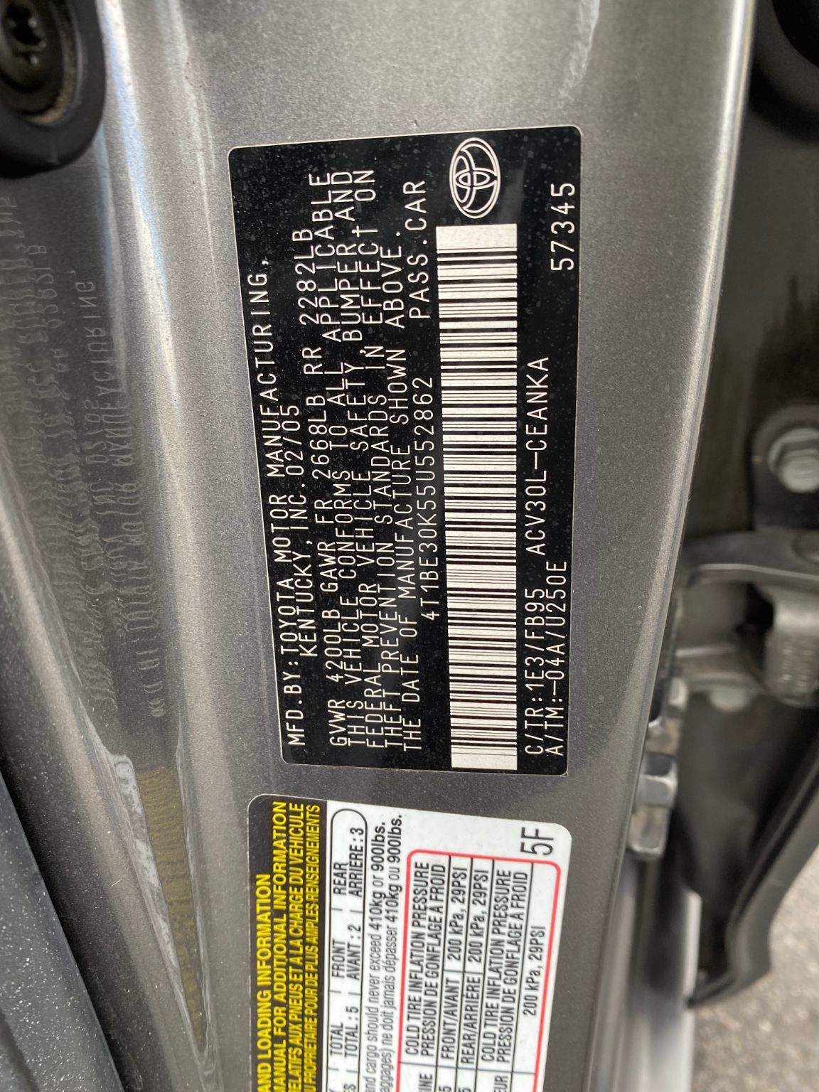 2005 Toyota Camry LE