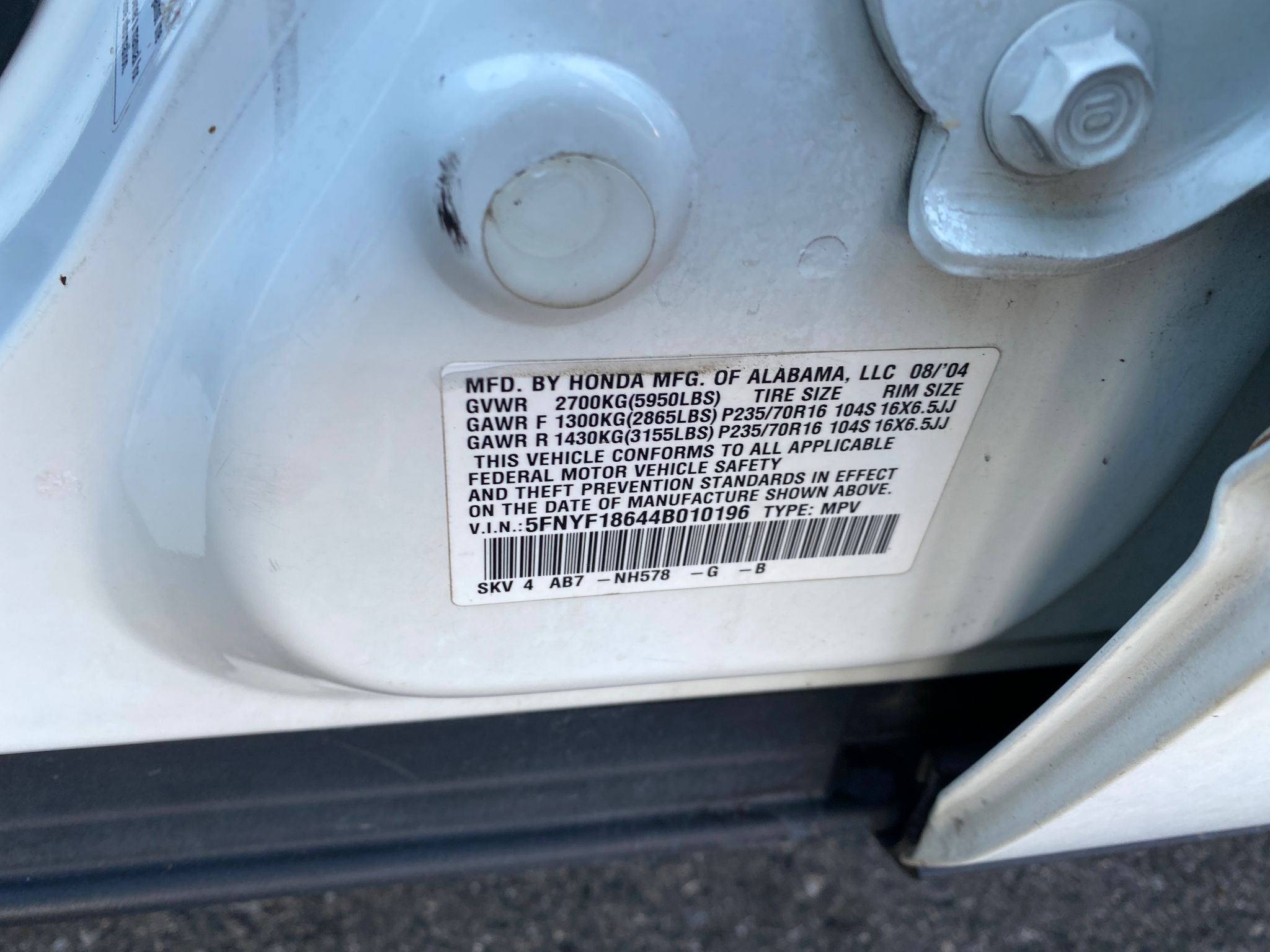 2004 Honda Pilot EX