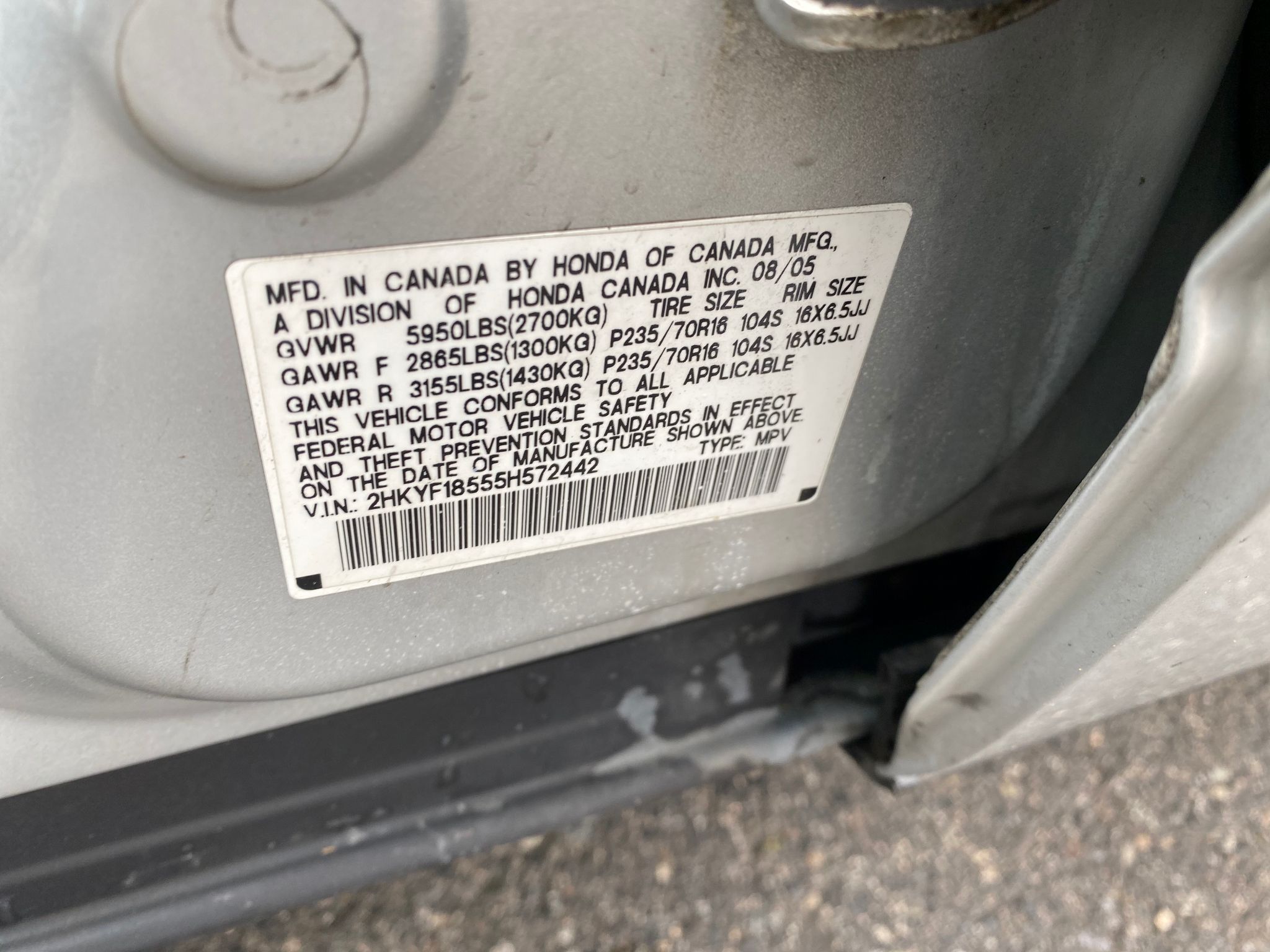2005 Honda Pilot EX-L